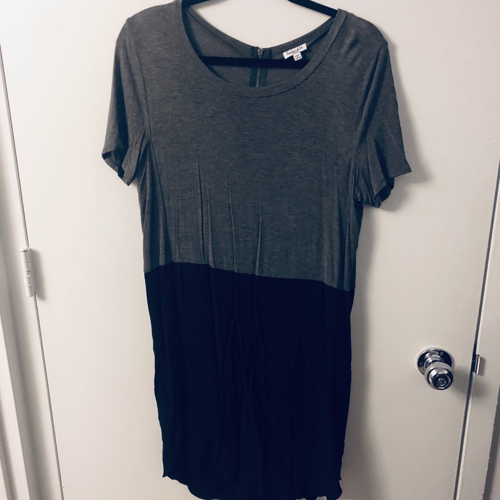Splendid gray and black t-shirt dress, size M